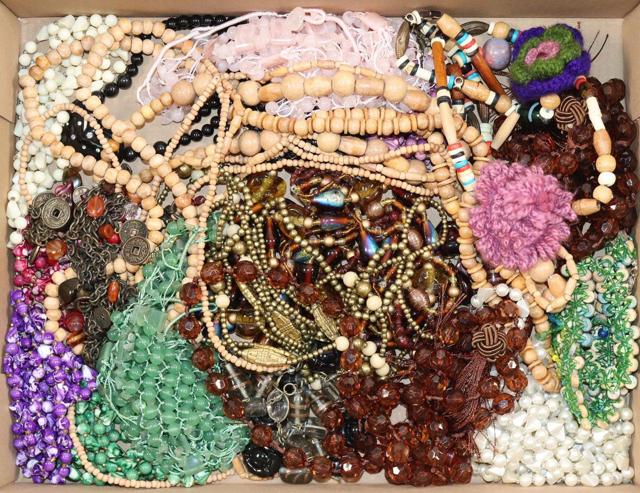 Große Abbildung Nr.4: 140-3130 Modeschmuck Ketten.: (Schmuck, Modeschmuck, 40er-50er Jahre)