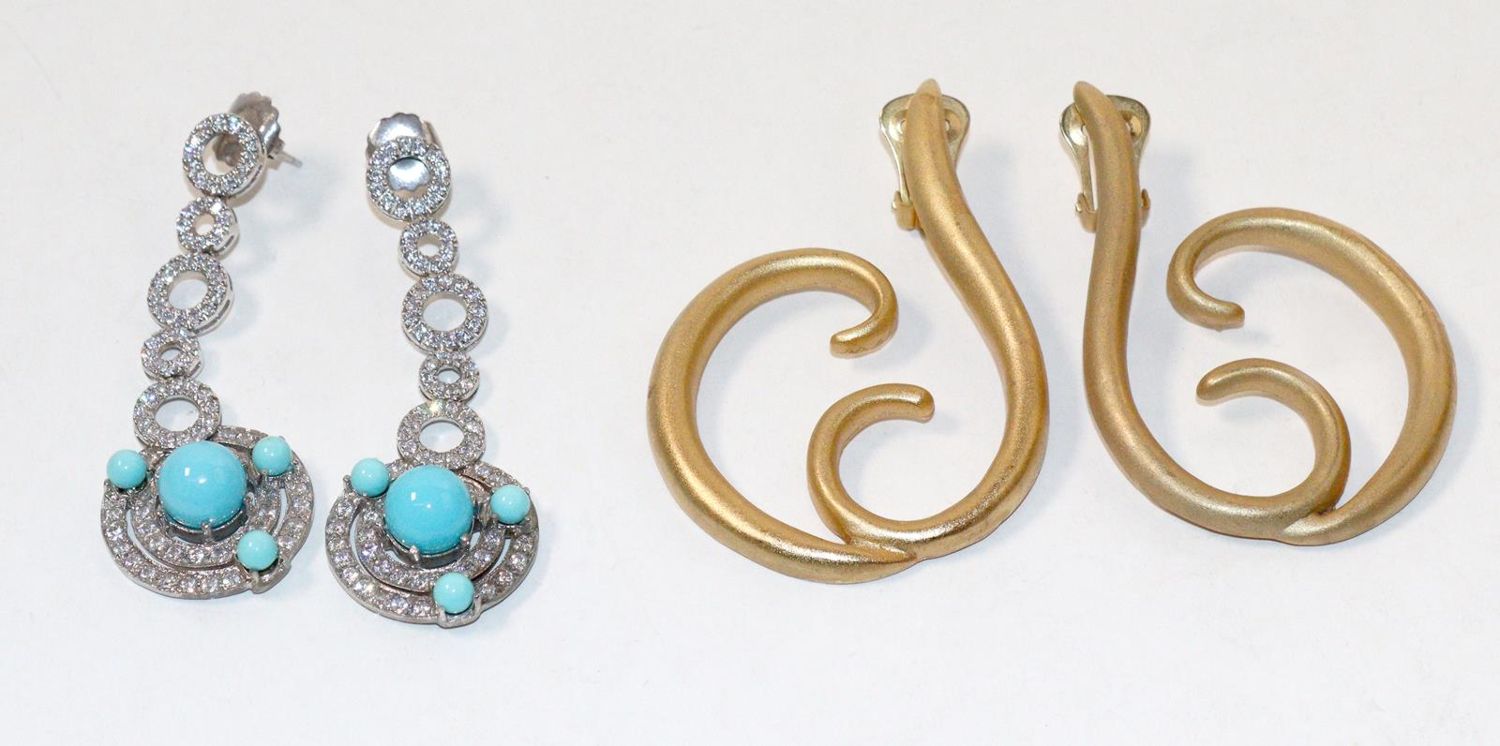 Große Abbildung Nr.1: 140-3131 Modeschmuck Ohrschmuck.: (Schmuck, Modeschmuck, 40er-50er Jahre)