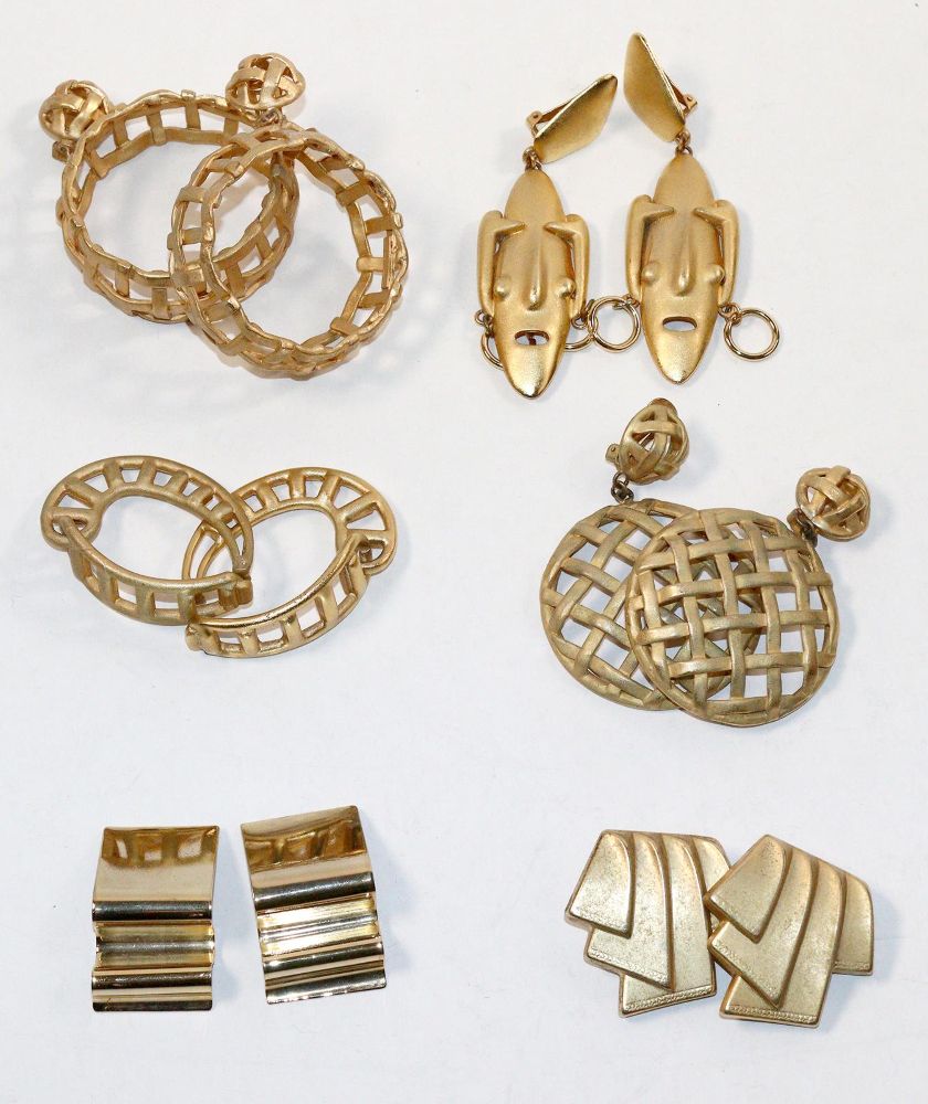 Große Abbildung Nr.7: 140-3131 Modeschmuck Ohrschmuck.: (Schmuck, Modeschmuck, 40er-50er Jahre)
