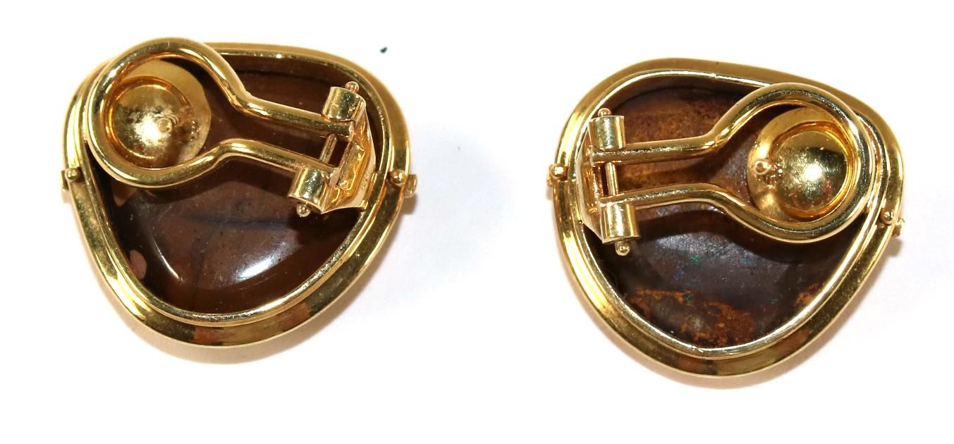 Große Abbildung Nr.2: 140-3141 Prächtige Boulderopal: (Schmuck, Ohrringe)