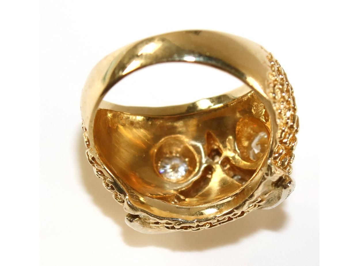 Große Abbildung Nr.3: 140-3153 Eulenkopf 14k GG.: (Schmuck, Ringe)