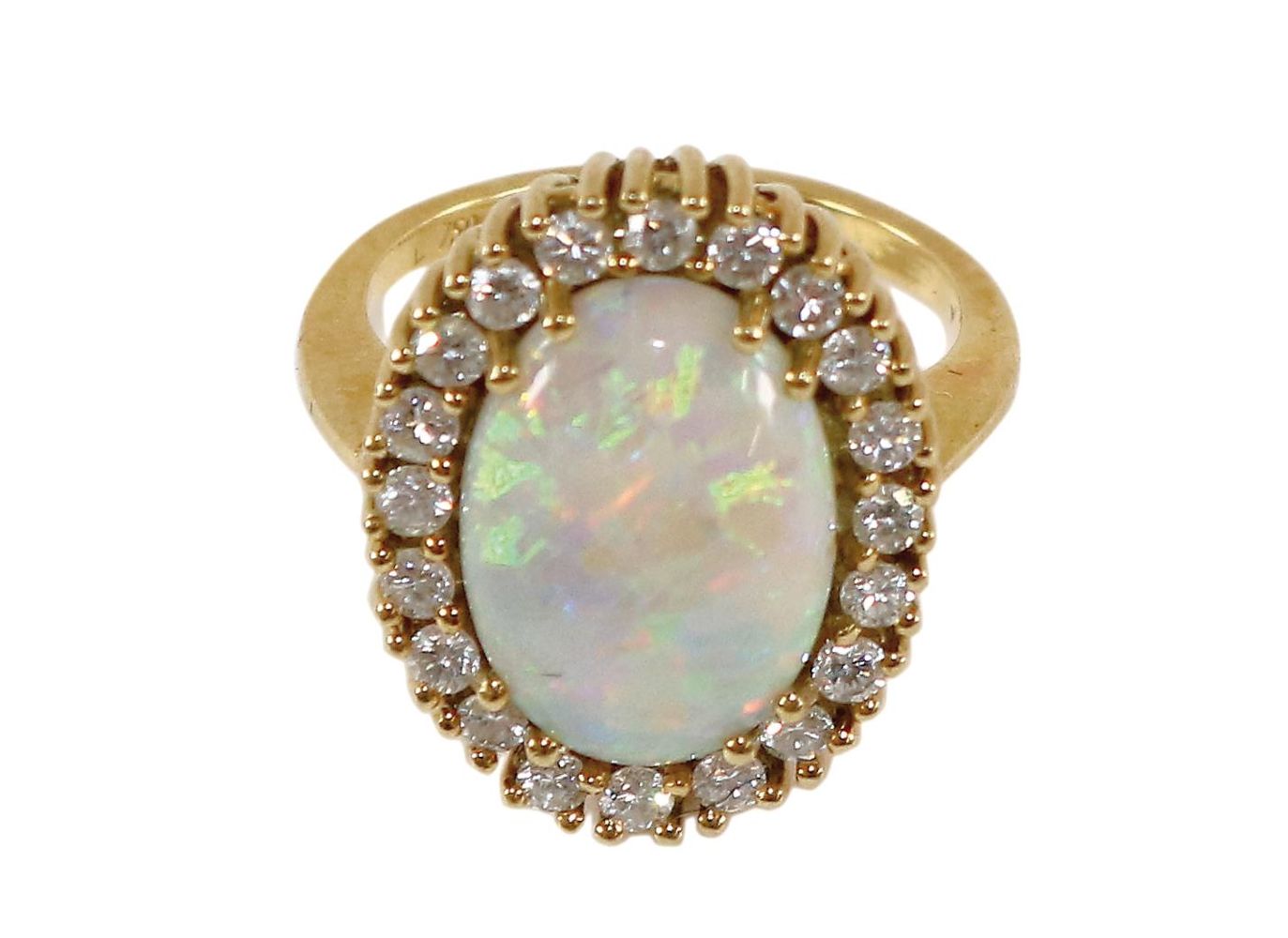 Große Abbildung Nr.1: 140-3159 Opalring mit 20: (Schmuck, Ringe)
