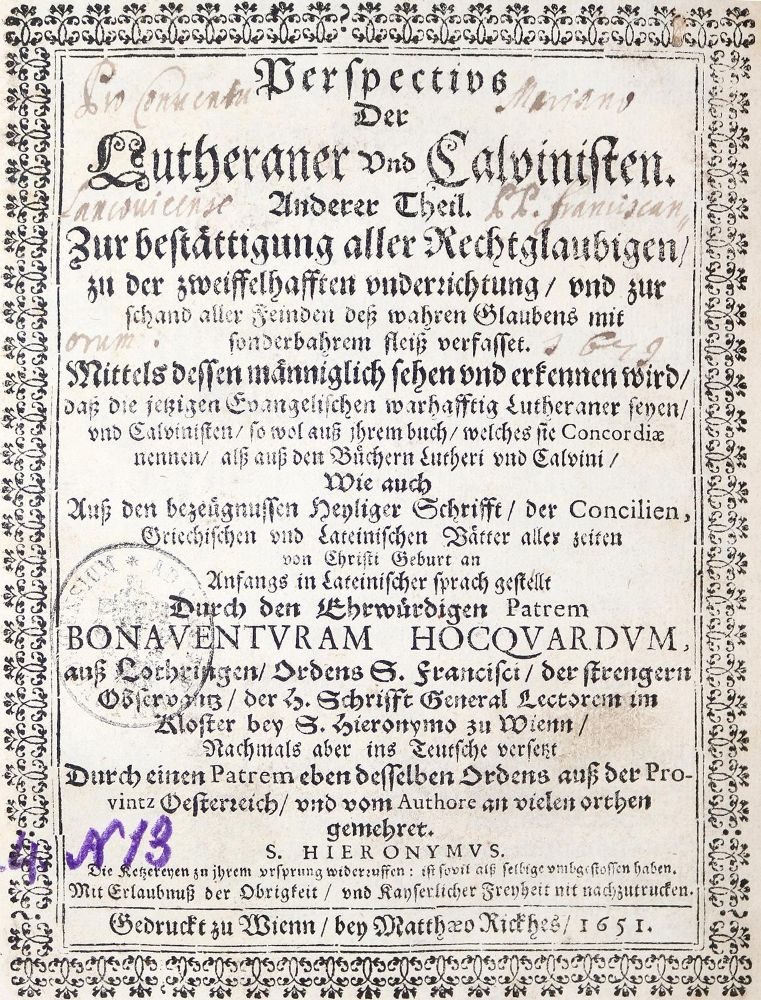 Große Abbildung Nr.1: 140-316 Hocquard,B.: (Alte Drucke, Handschriften und Theologie)