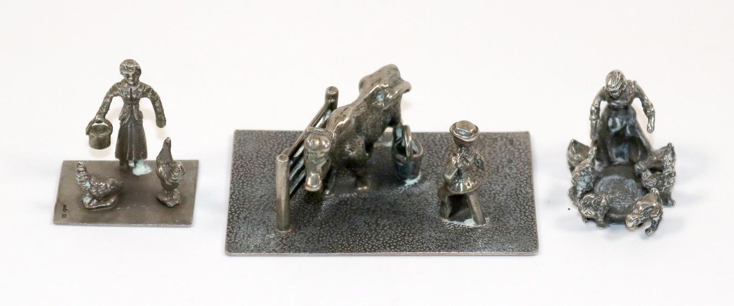 Große Abbildung Nr.1: 140-3202 Am Bauernhof.: (Silber, Miniaturen)