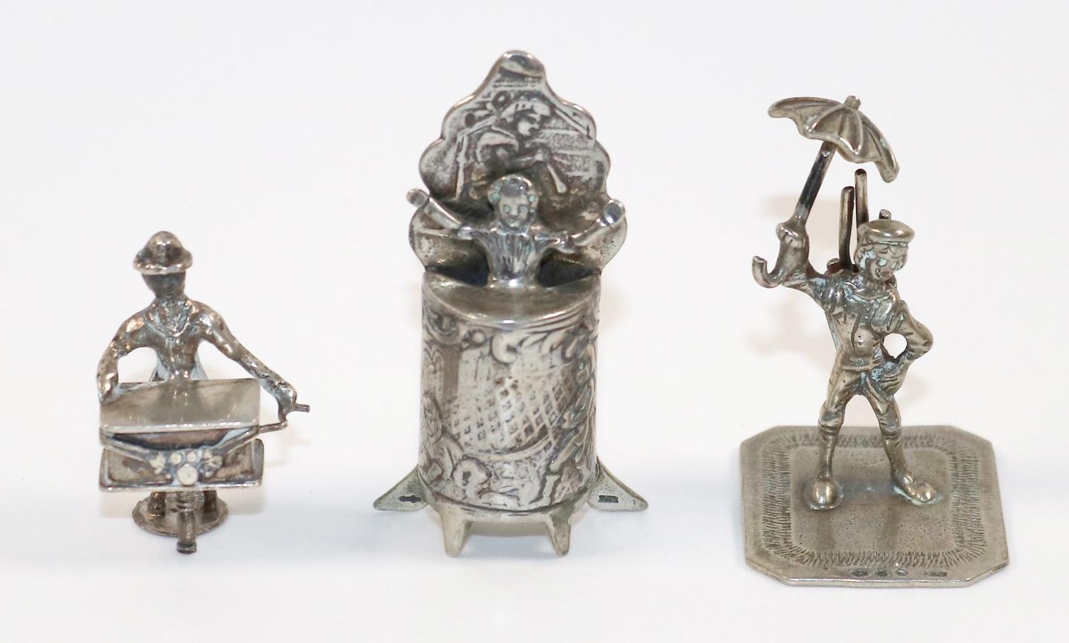 Große Abbildung Nr.1: 140-3204 Drehorgelspieler,: (Silber, Miniaturen)