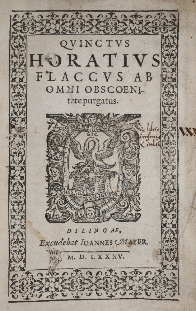 Große Abbildung Nr.1: 140-321 Horatius Flaccus,Q.: (Alte Drucke, Handschriften und Theologie)