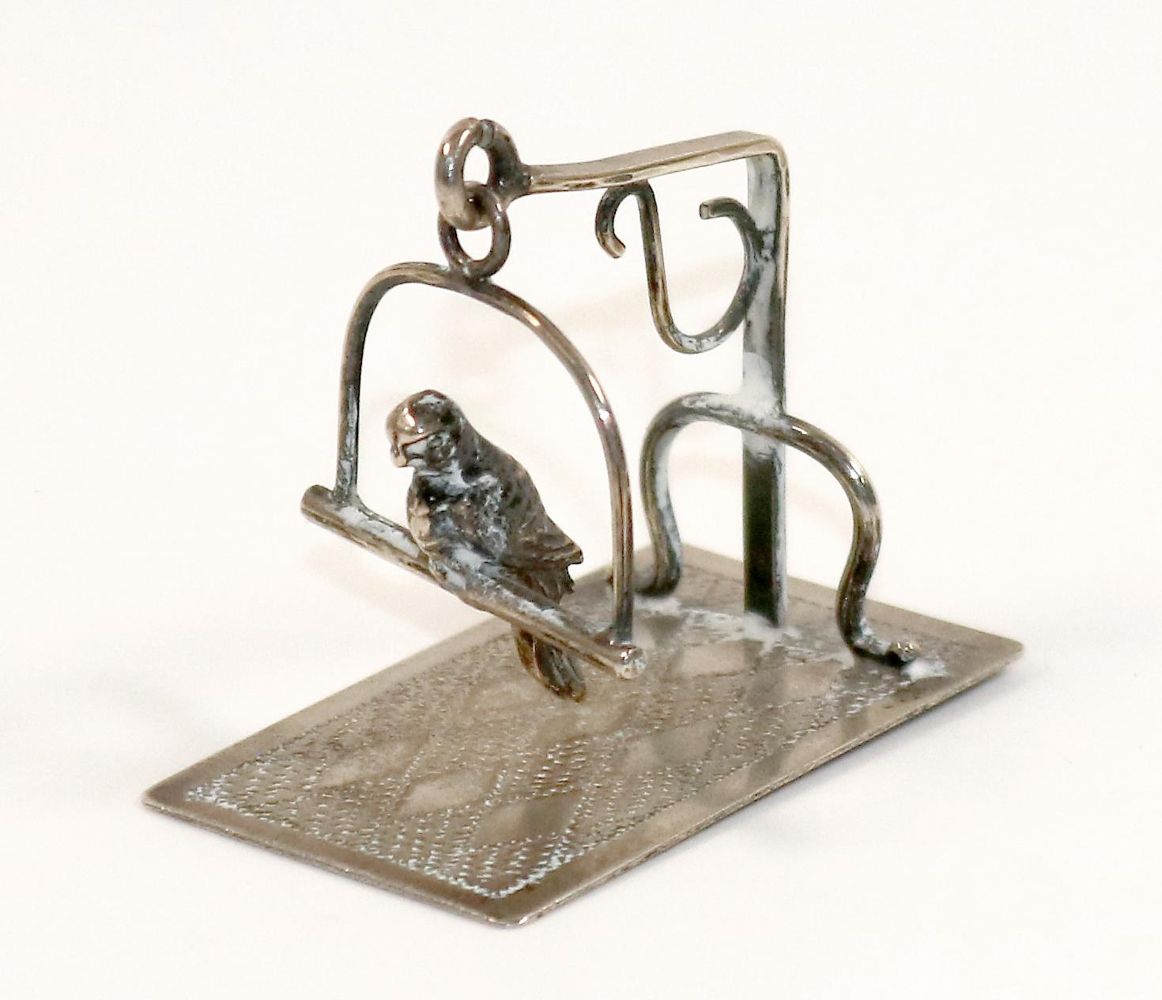 Große Abbildung Nr.1: 140-3217 Papagei auf: (Silber, Miniaturen)