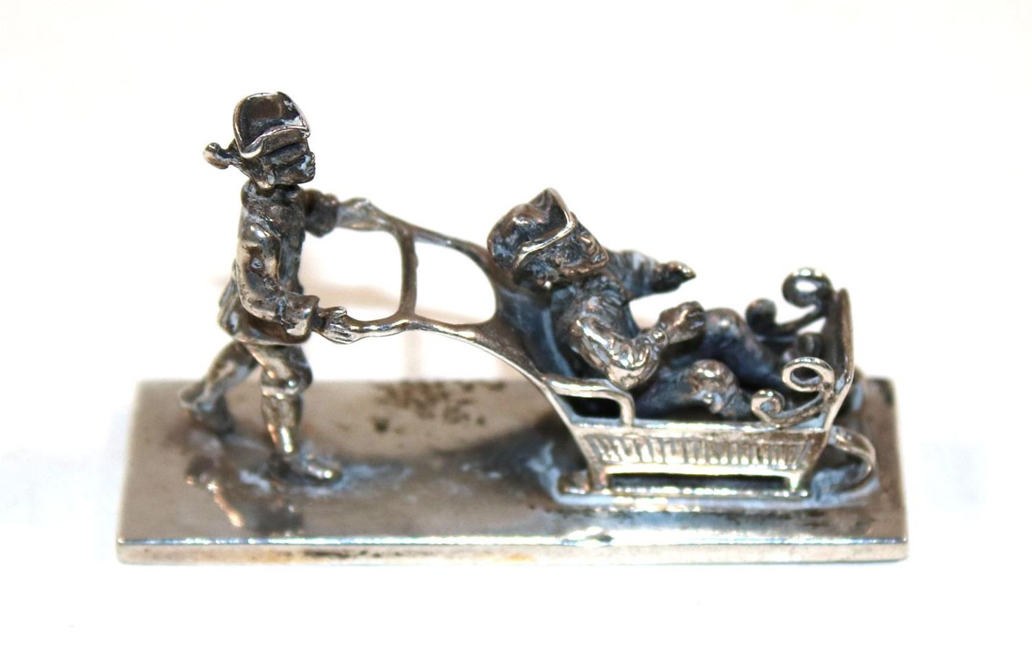 Große Abbildung Nr.1: 140-3222 Schlittenfahrt.: (Silber, Miniaturen)