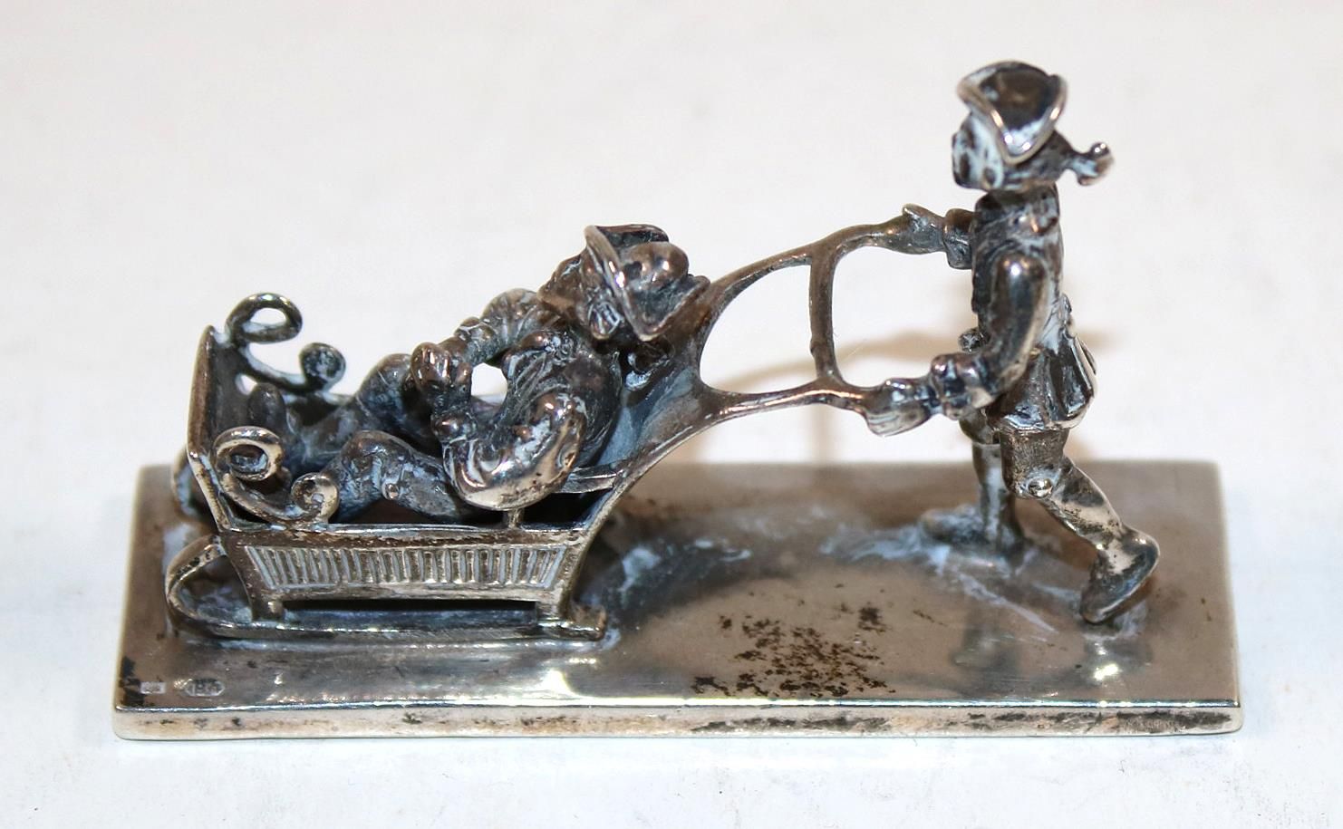 Große Abbildung Nr.2: 140-3222 Schlittenfahrt.: (Silber, Miniaturen)