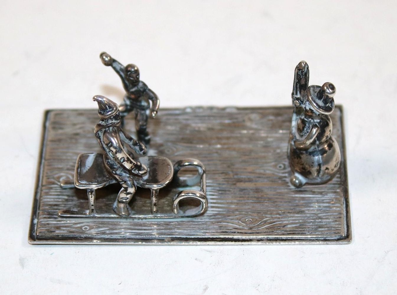 Große Abbildung Nr.1: 140-3224 Schneeballschlacht.: (Silber, Miniaturen)