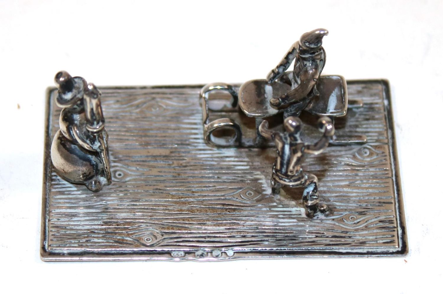 Große Abbildung Nr.2: 140-3224 Schneeballschlacht.: (Silber, Miniaturen)