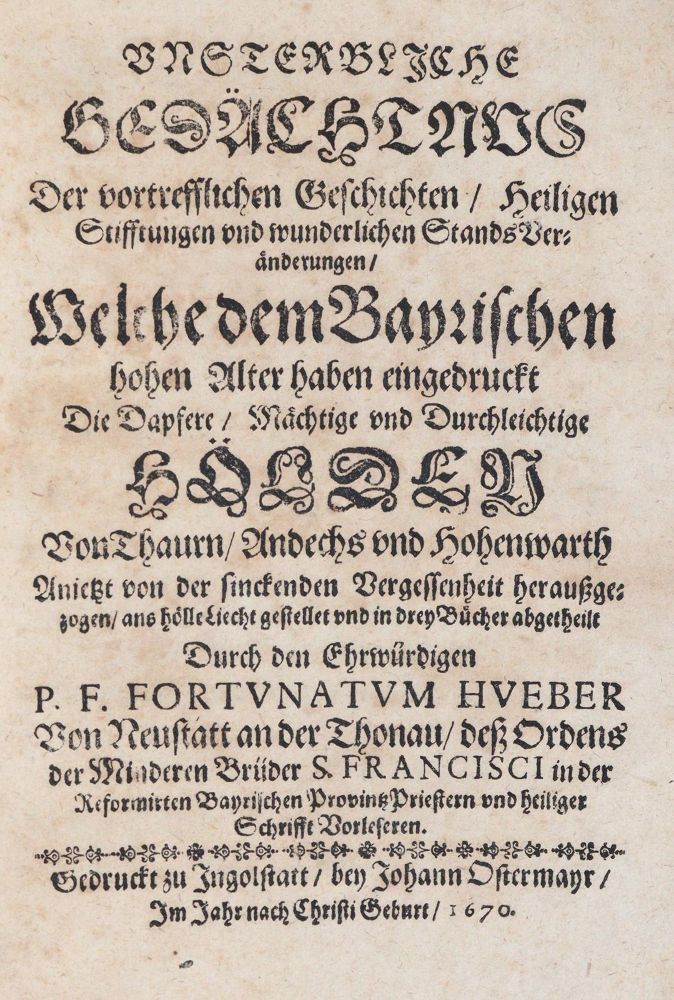 Große Abbildung Nr.1: 140-324 Hueber,F.: (Alte Drucke, Handschriften und Theologie)