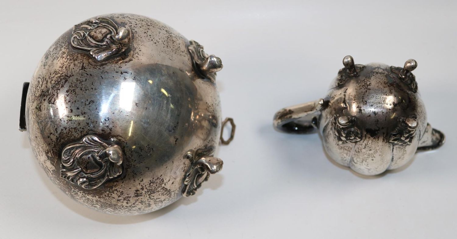 Große Abbildung Nr.3: 140-3253 Zuckerdose u. Milchkännchen: (Silber, Tischdekoration)