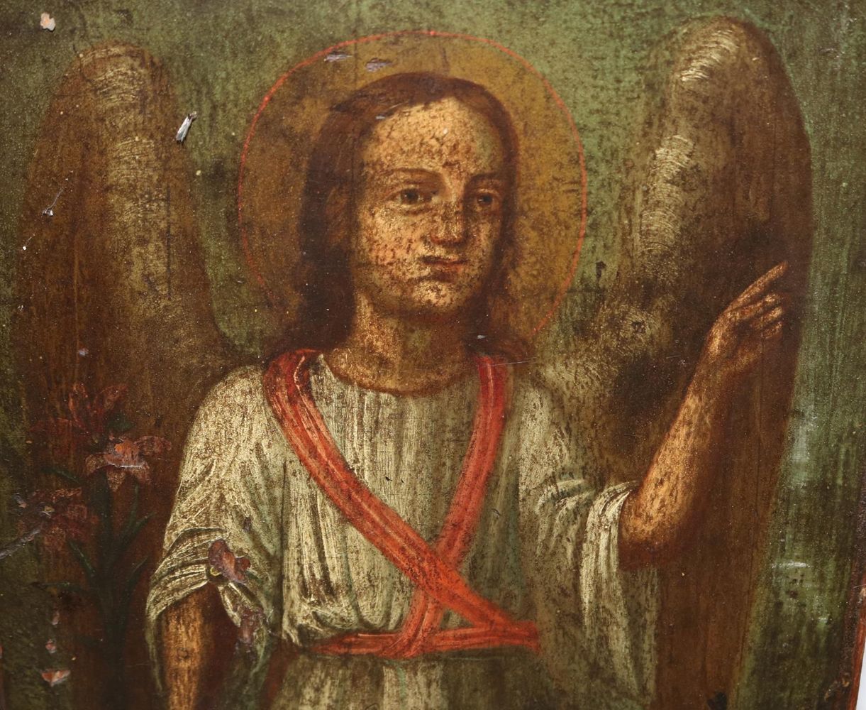 Große Abbildung Nr.6: 140-3282 Hausaltar Tryptichon.: (Skulpturen - Plastiken, Religiöse Volkskunst)