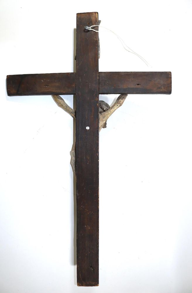 Große Abbildung Nr.2: 140-3284 Kruzifix, Corpus Christi.: (Skulpturen - Plastiken, Religiöse Volkskunst)