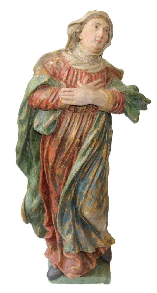 Große Abbildung Nr.1: 140-3285 Madonna um 1800: (Skulpturen - Plastiken, Religiöse Volkskunst)