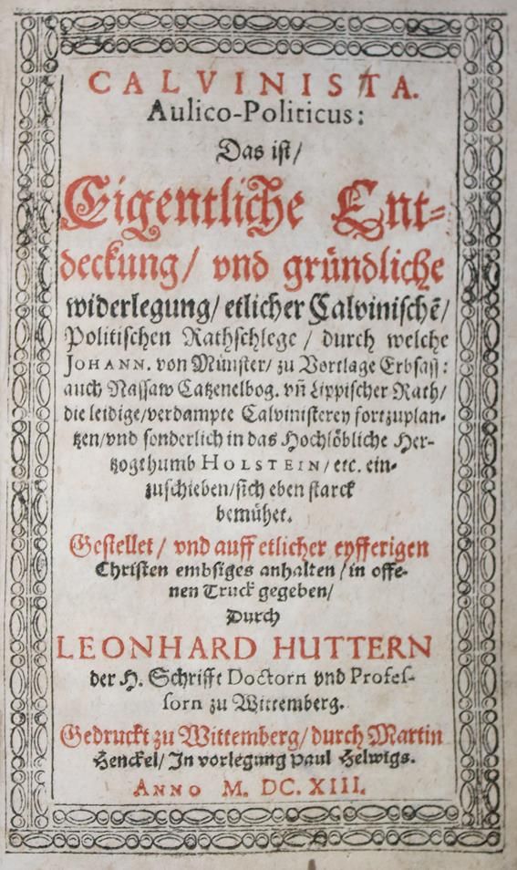 Große Abbildung Nr.1: 140-329 Hutter,L.: (Alte Drucke, Handschriften und Theologie)