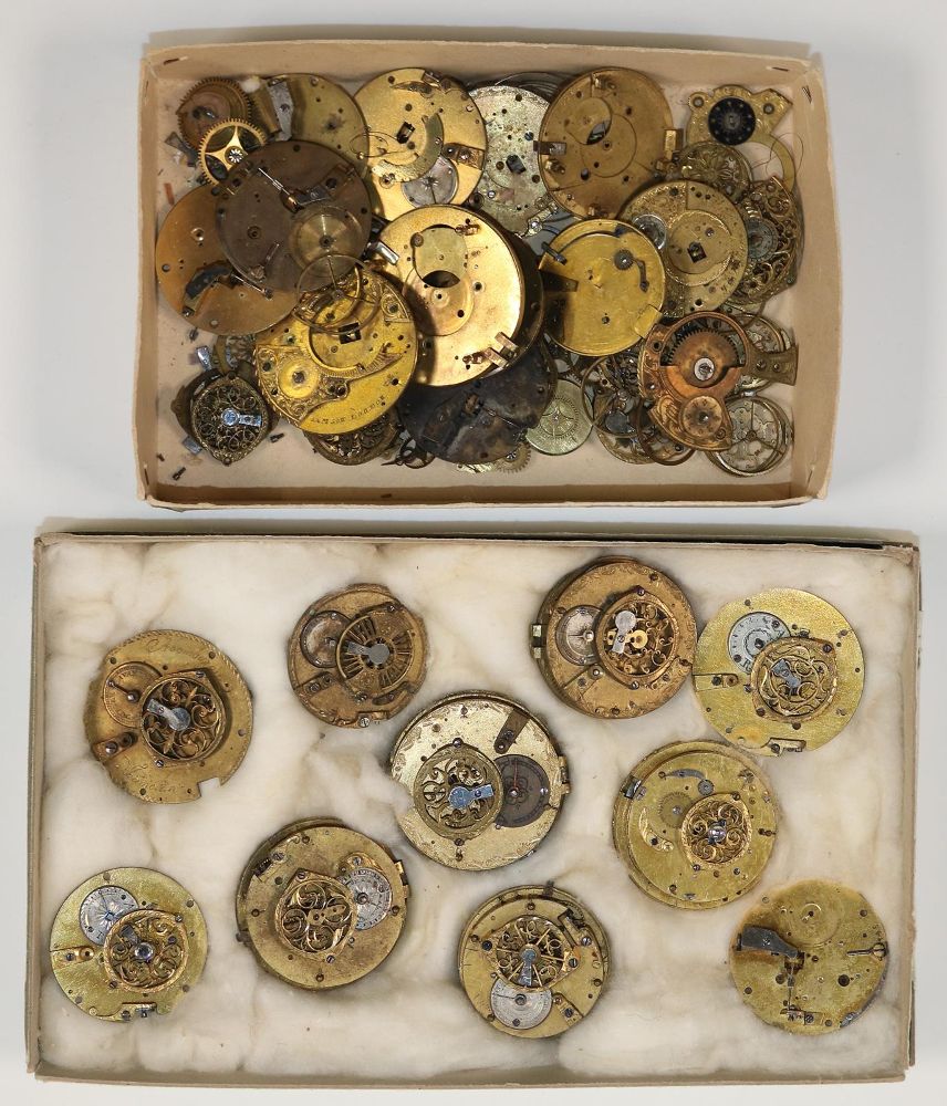 Große Abbildung Nr.2: 140-3321 Spindeluhren, Werke: (Uhren, Taschenuhren)