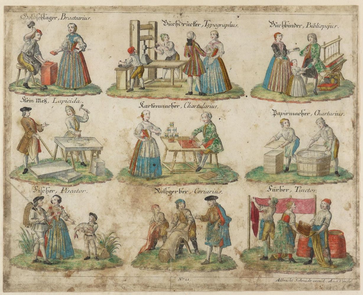 Große Abbildung Nr.1: 140-3378 Berufsdarstellungen.: (Varia, Berufe)