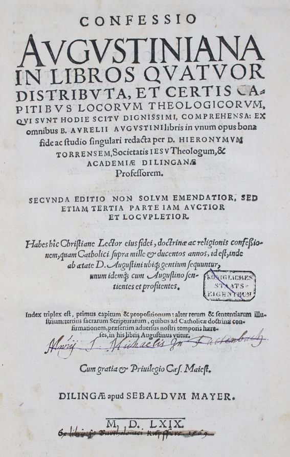 Große Abbildung Nr.1: 140-34 Augustinus,A.: (Alte Drucke, Handschriften und Theologie)