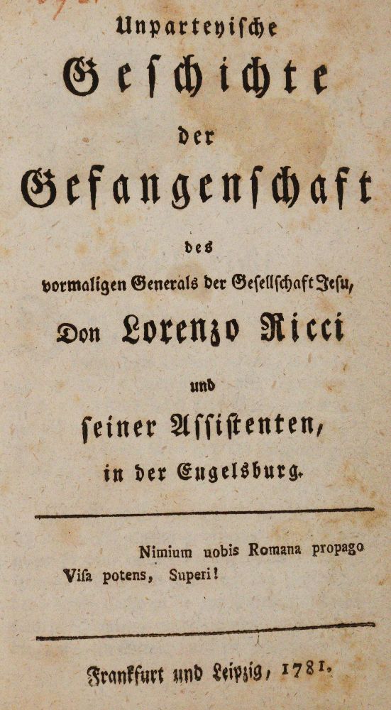 Große Abbildung Nr.1: 140-344 Unparteyische Geschichte: (Jesuiten)