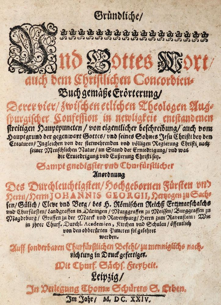 Große Abbildung Nr.1: 140-347 Johann Georg I., Kurfürst von Sachsen.: (Alte Drucke, Handschriften und Theologie)