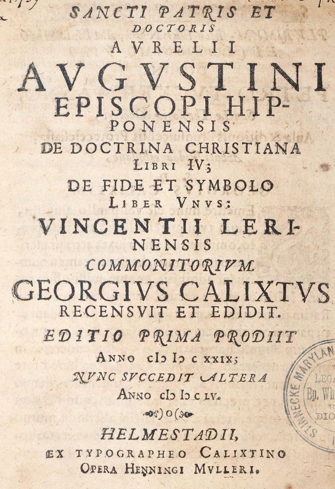Große Abbildung Nr.1: 140-35 Augustinus,A.: (Alte Drucke, Handschriften und Theologie)