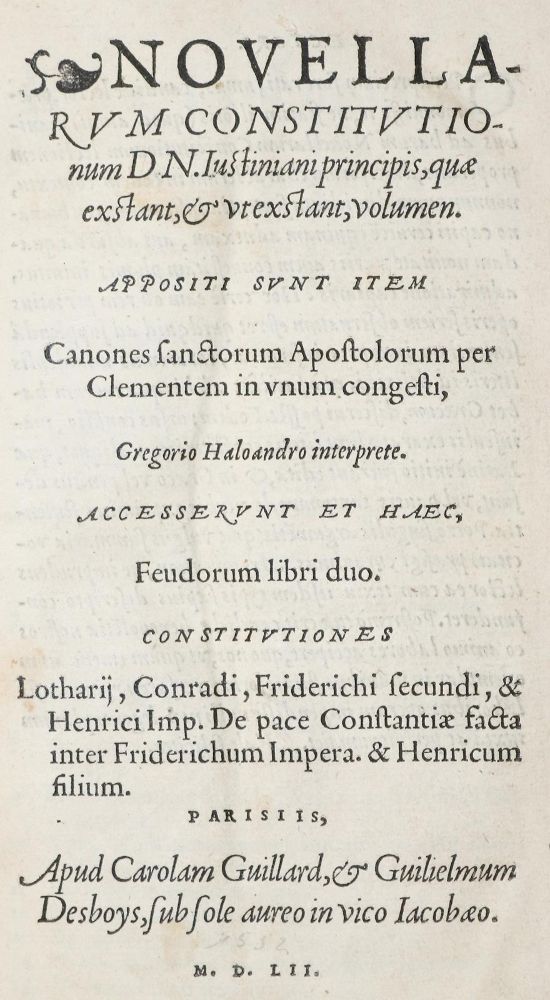 Große Abbildung Nr.1: 140-351 (Justinianus).: (Alte Drucke, Handschriften und Theologie)