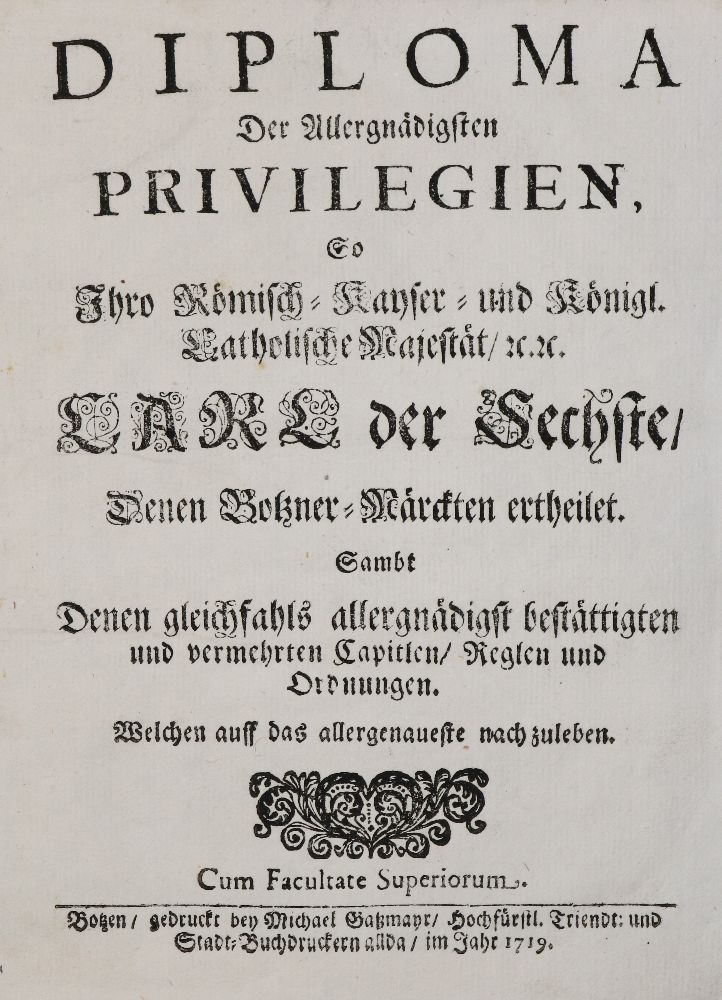 Große Abbildung Nr.1: 140-354 Karl VI.: (Alte Drucke, Handschriften und Theologie)