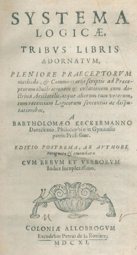 Große Abbildung Nr.1: 140-357 Keckermann,B.: (Alte Drucke, Handschriften und Theologie)