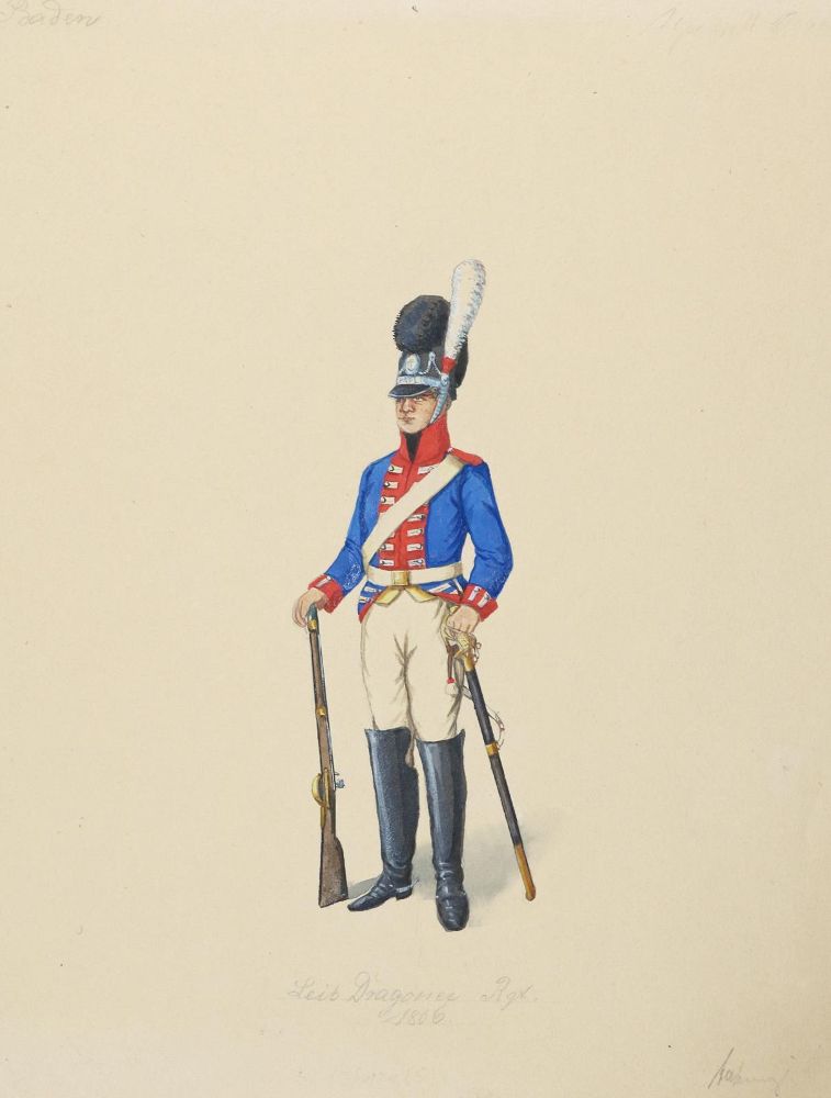 Große Abbildung Nr.1: 140-3572 Badisches Militär.: (Deutschland, Militaria)