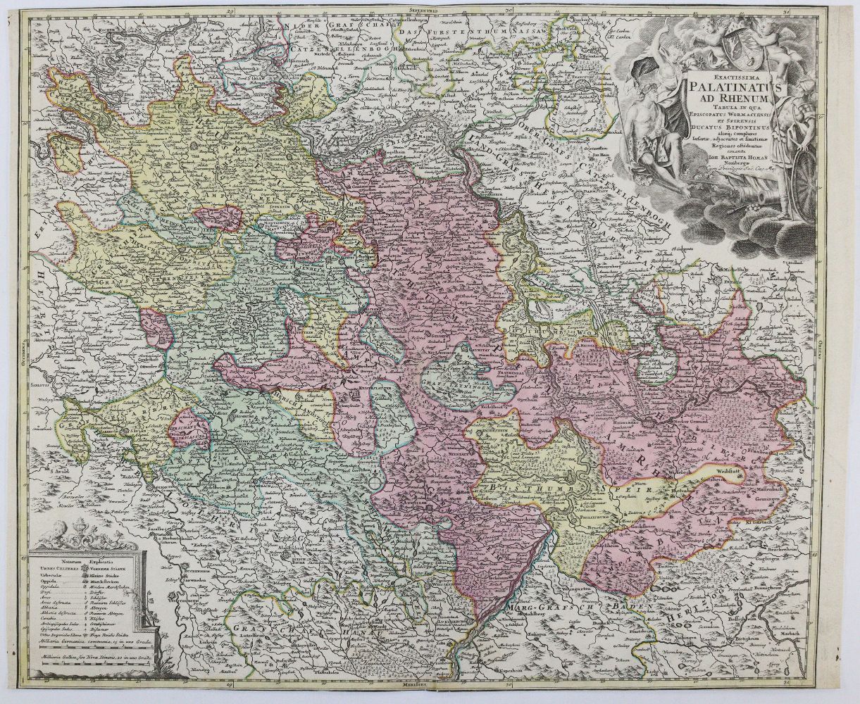 Große Abbildung Nr.1: 140-3589 Rheinlauf u. Rheinpfalz.: (Deutschland)