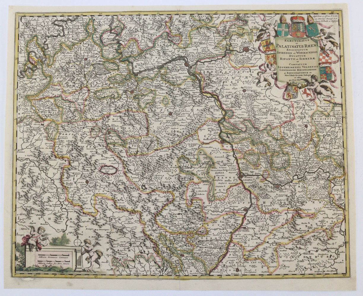 Große Abbildung Nr.2: 140-3589 Rheinlauf u. Rheinpfalz.: (Deutschland)