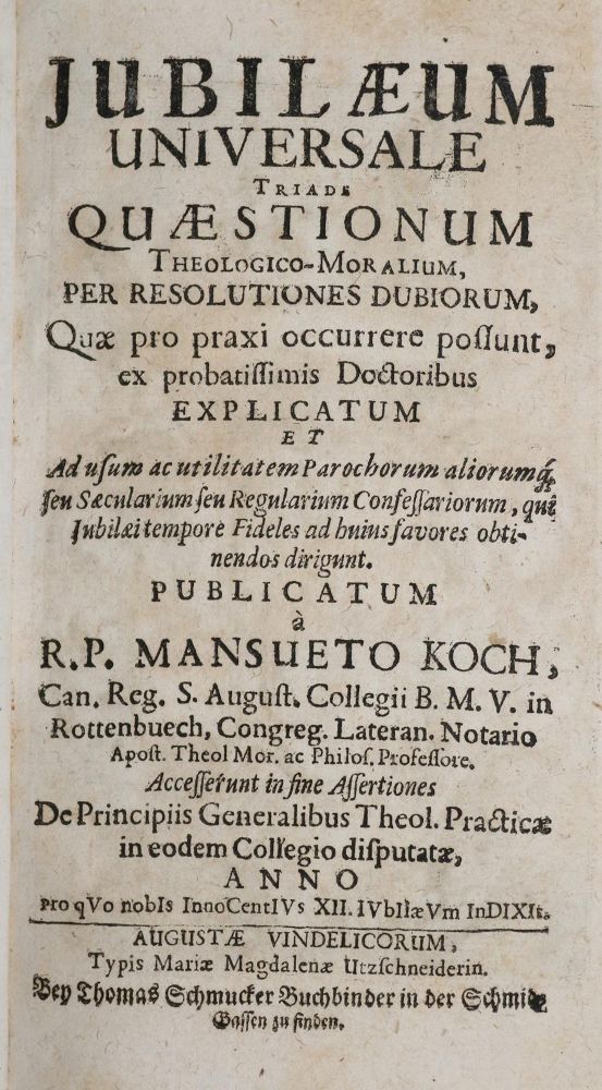 Große Abbildung Nr.1: 140-364 Koch,M.: (Alte Drucke, Handschriften und Theologie)
