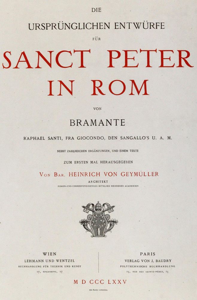 Große Abbildung Nr.1: 140-3675 Geymüller,H.v. (Hrsg.): (Ausland, Italien)