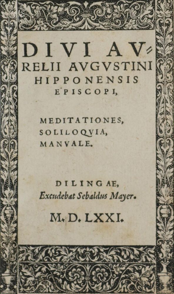 Große Abbildung Nr.1: 140-37 Augustinus,A.: (Alte Drucke, Handschriften und Theologie)