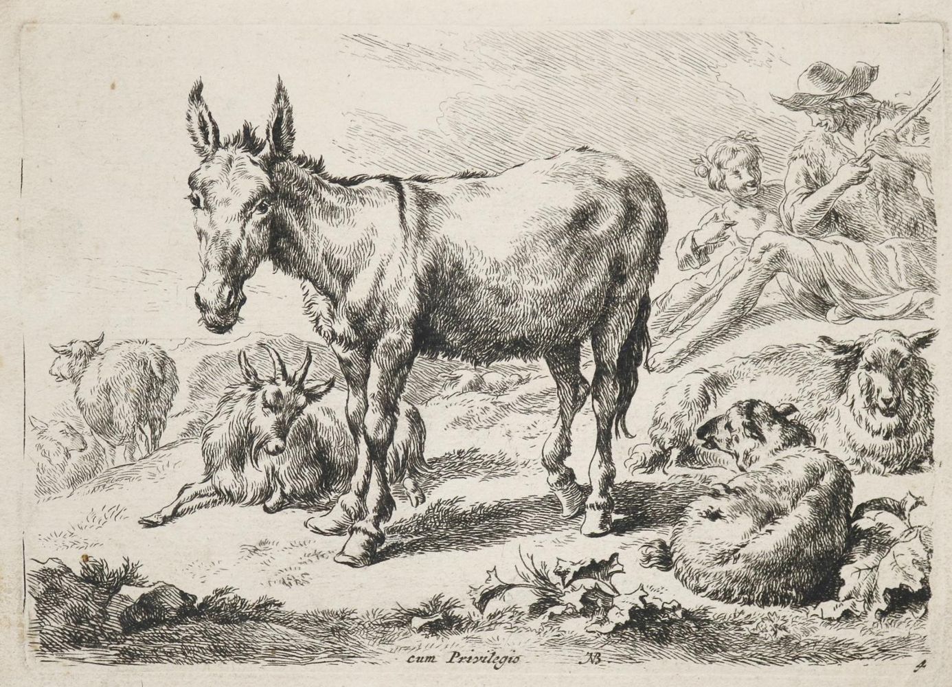 Große Abbildung Nr.1: 140-3819 Berchem, Nicolaes: (Künstlergraphik)