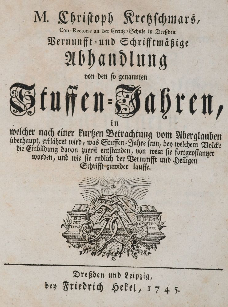 Große Abbildung Nr.1: 140-386 Kretzschmar,C.: (Alte Drucke, Handschriften und Theologie)