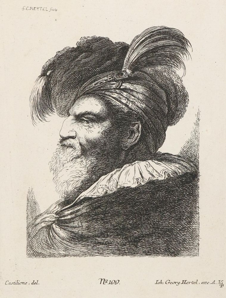 Große Abbildung Nr.1: 140-3884 Castiglione, Giovanni Benedetto: (Künstlergraphik)