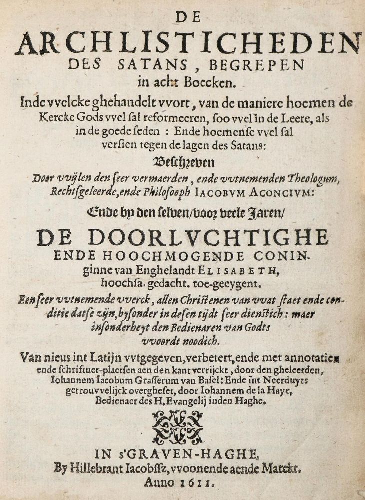 Große Abbildung Nr.1: 140-4 Aconcio,J.: (Alte Drucke, Handschriften und Theologie)