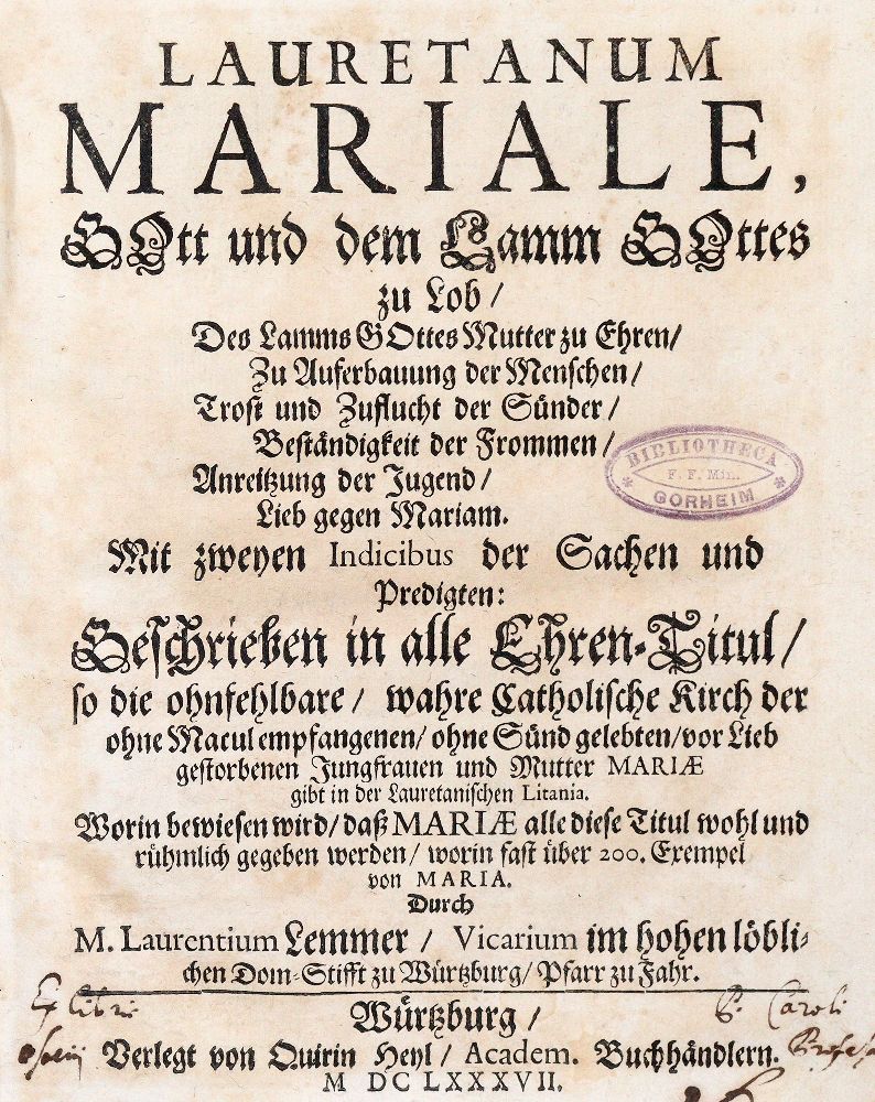 Große Abbildung Nr.1: 140-401 Lemmer,L.: (Alte Drucke, Handschriften und Theologie)