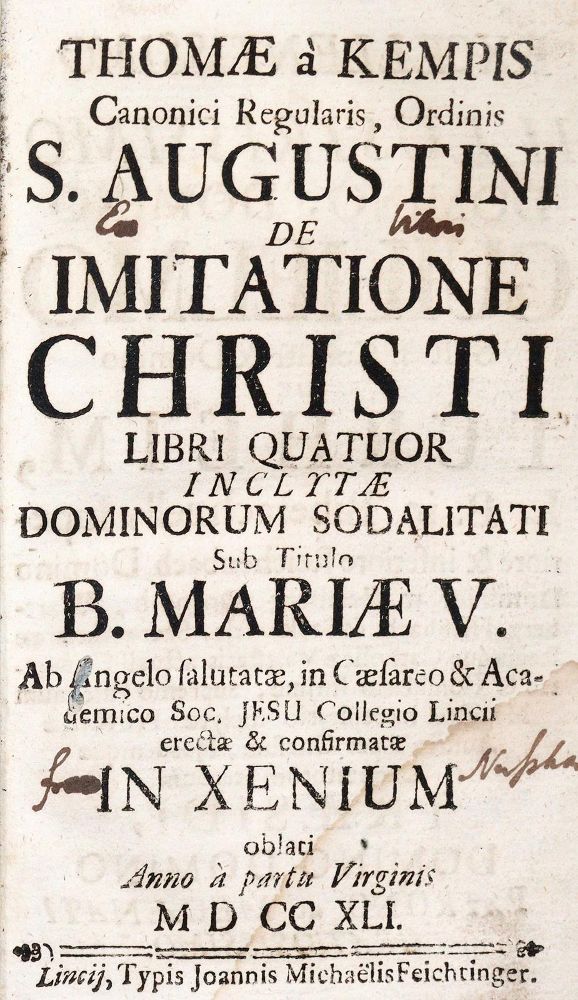 Große Abbildung Nr.1: 140-408 Thomas von Kempen.: (Linz)