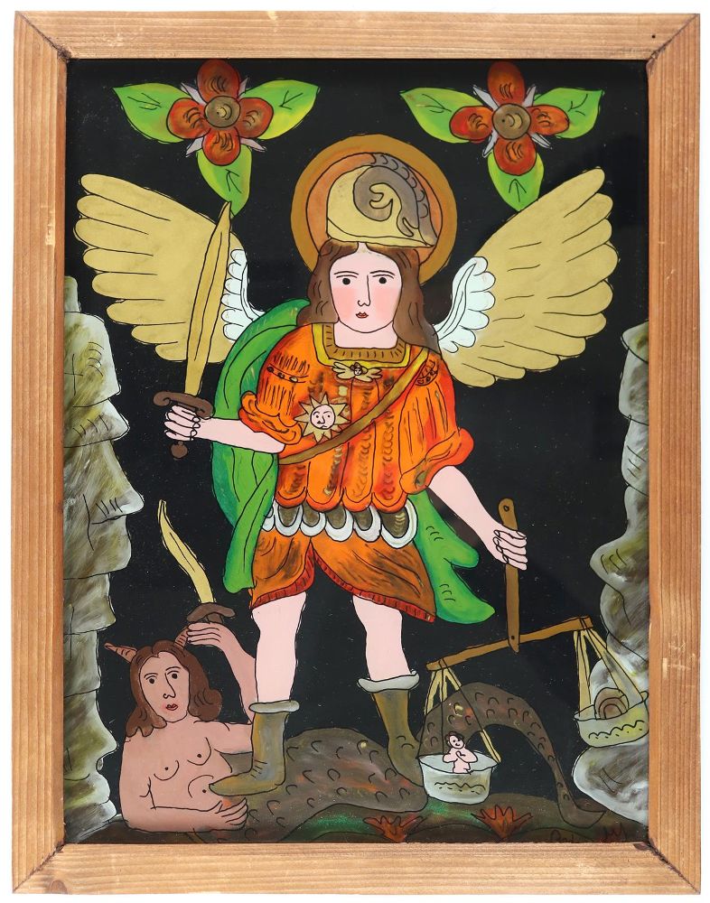 Große Abbildung Nr.1: 140-4100 Hinterglasbild.: (Künstlergraphik)