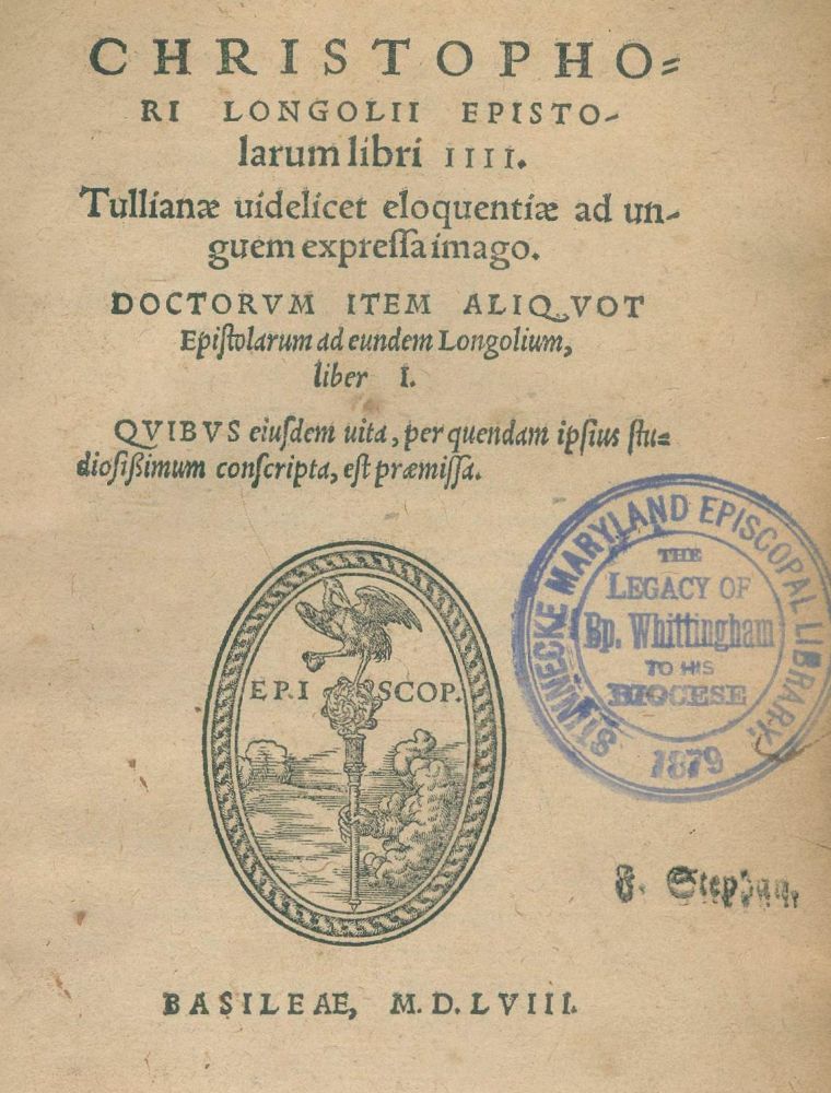 Große Abbildung Nr.1: 140-411 Longolius,C.: (Alte Drucke, Handschriften und Theologie)