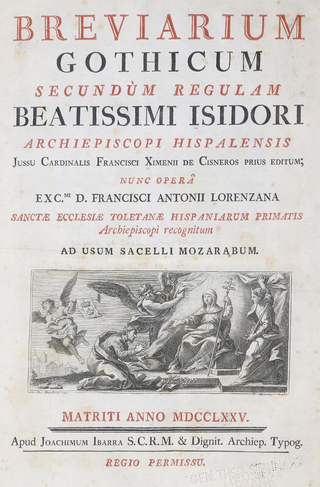 Große Abbildung Nr.1: 140-413 Lorenzana,F.A.: (Alte Drucke, Handschriften und Theologie)