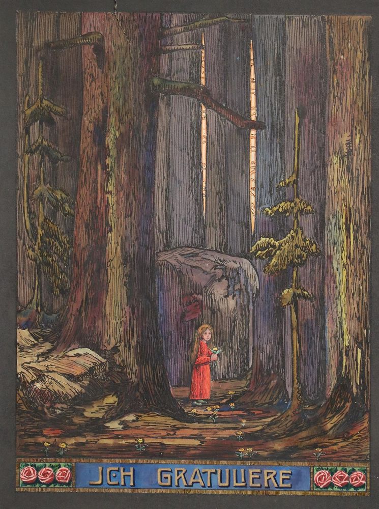 Große Abbildung Nr.1: 140-4193 Jugendstil.: (Künstlergraphik)