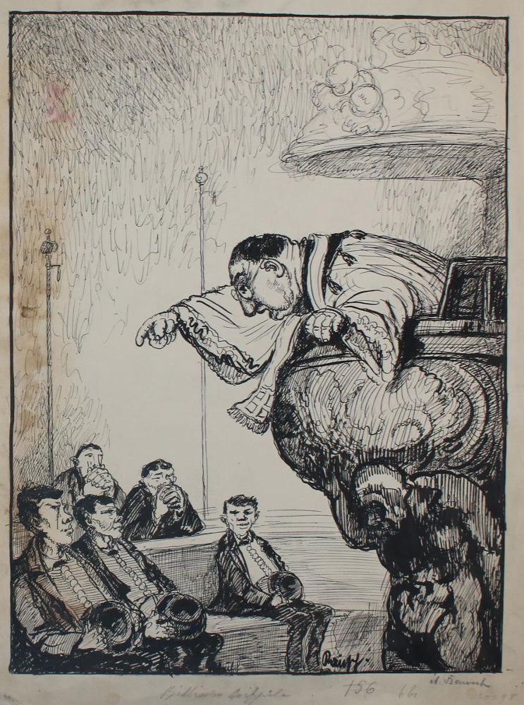 Große Abbildung Nr.5: 140-4207 Konvolut: (Künstlergraphik, Karikatur)