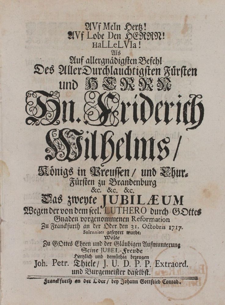 Große Abbildung Nr.1: 140-432 Thiele,J.P.: (Luther)