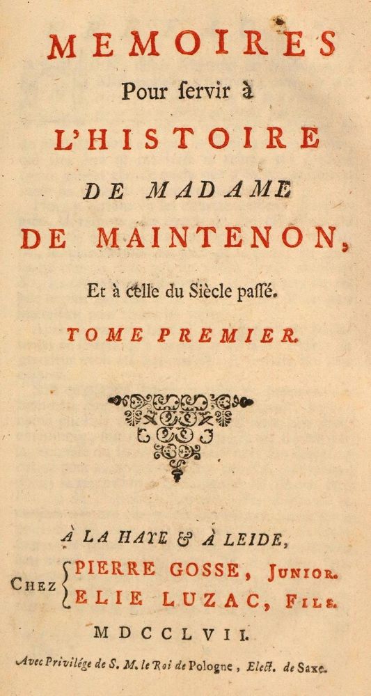 Große Abbildung Nr.1: 140-436 Maintenon,(F.d'Aubigne).: (Alte Drucke, Handschriften und Theologie)