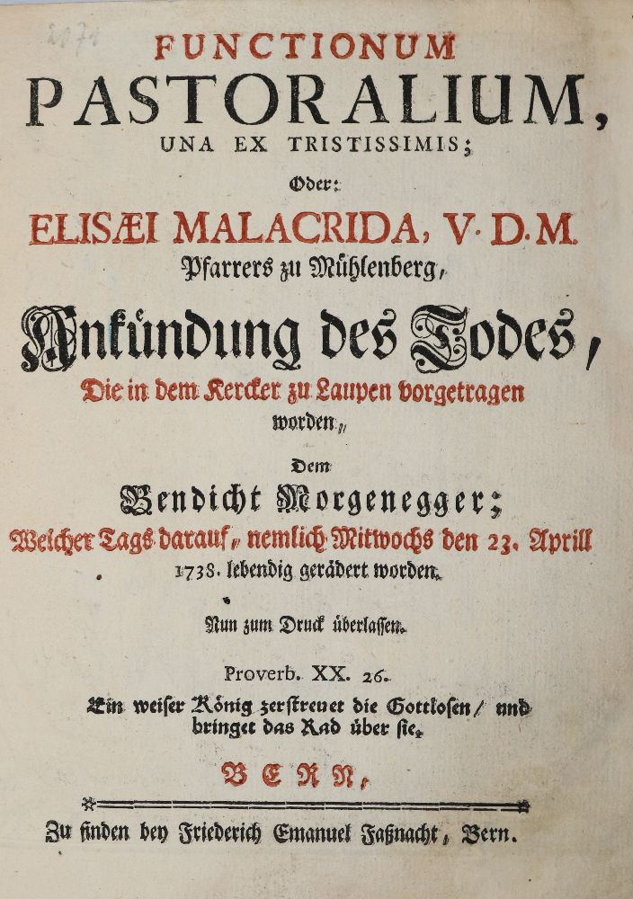 Große Abbildung Nr.1: 140-438 Malacrida,E.: (Alte Drucke, Handschriften und Theologie)